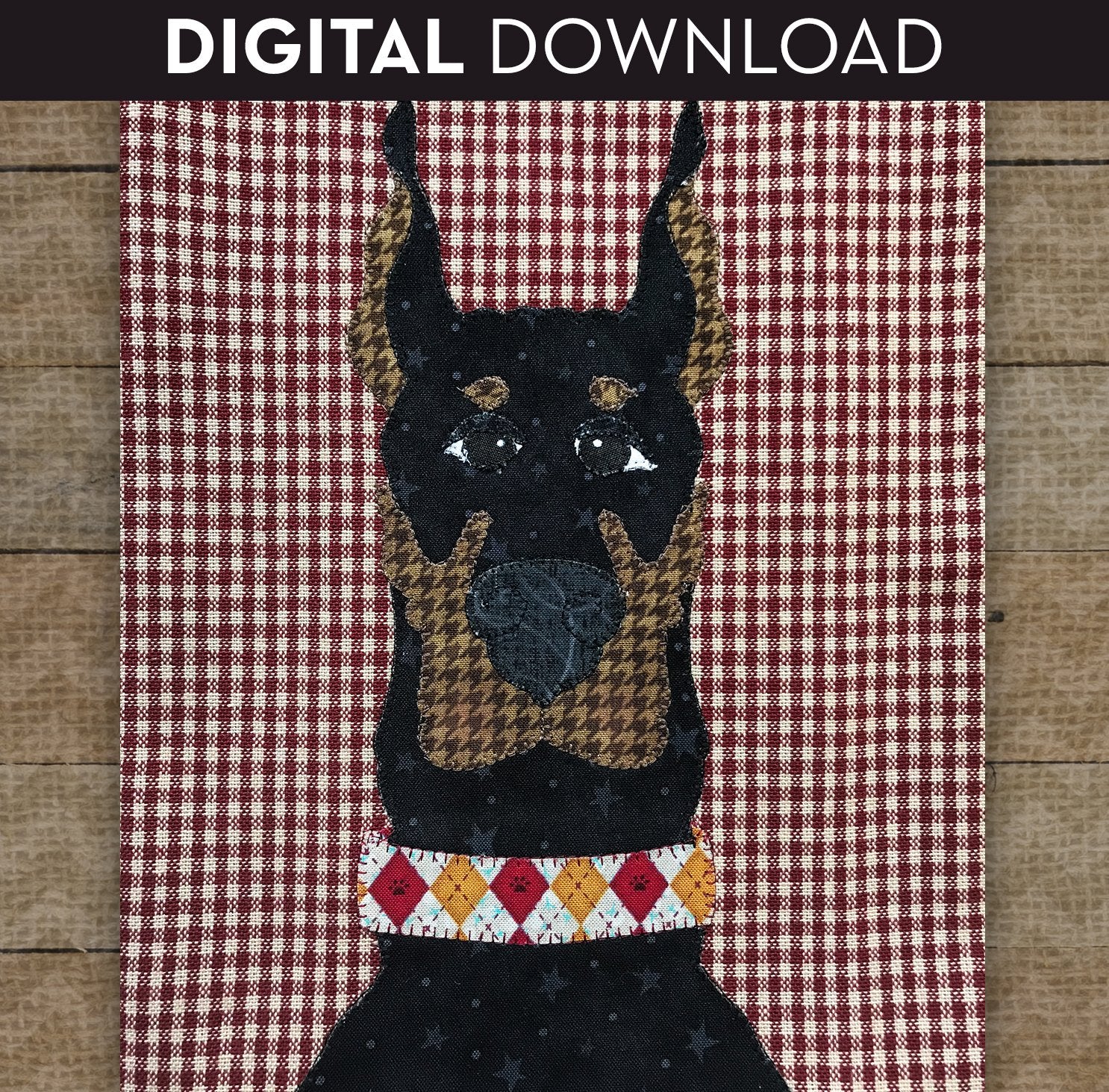 Doberman Pinscher Applique