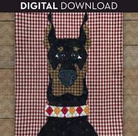 Doberman Pinscher Applique