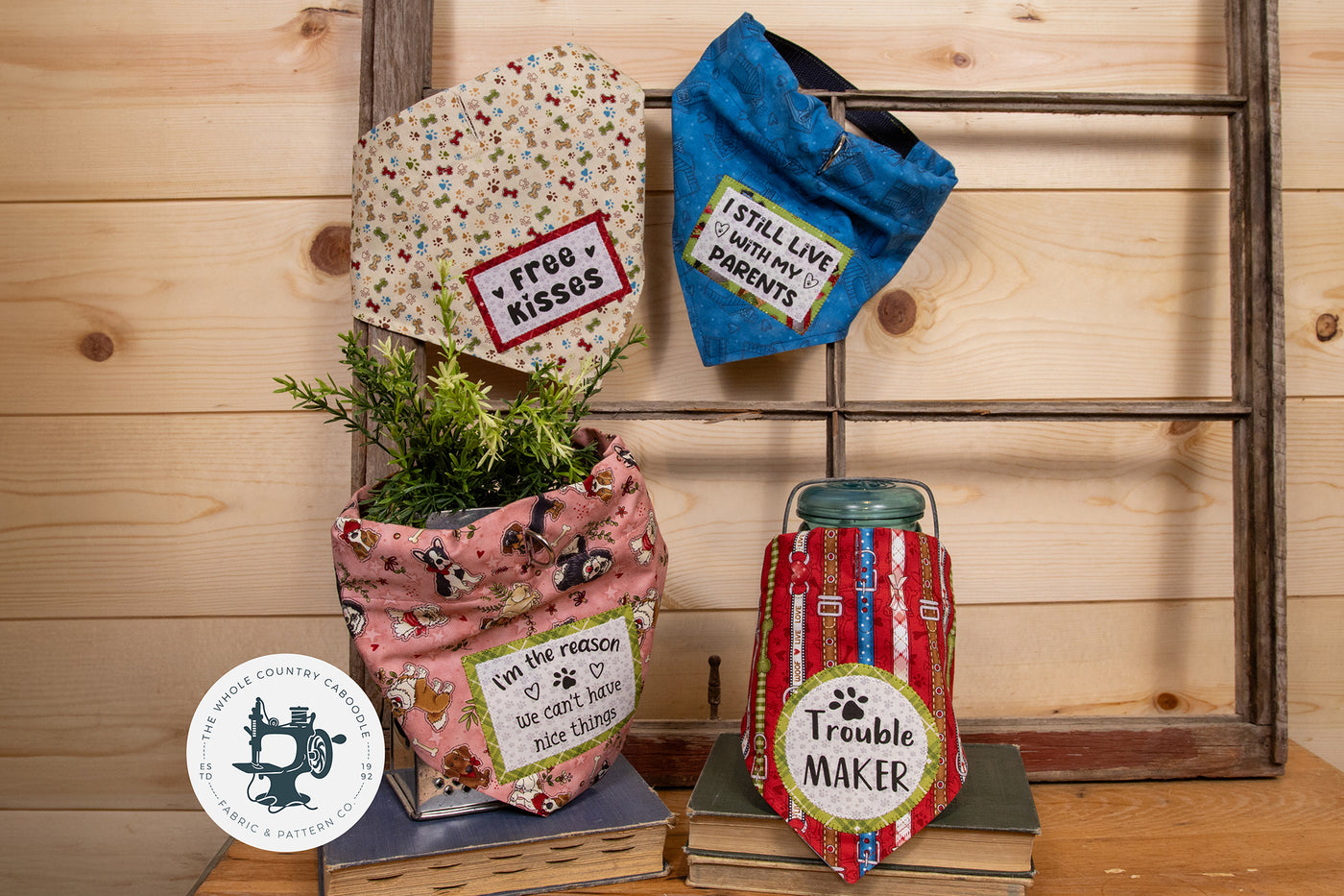 1870P-01 Doggy Bandana Collar Covers Panel || Home is Where the Dog is II