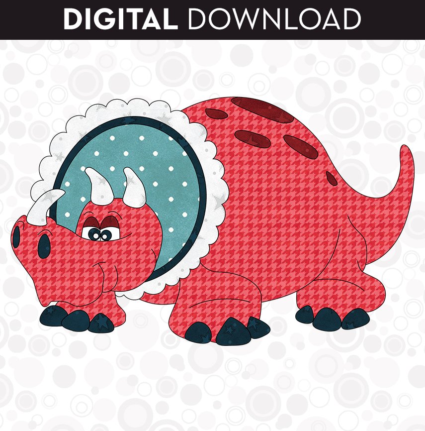Triceratops Applique