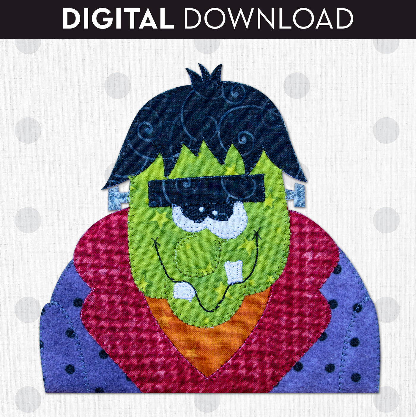 Frankie The Monster Applique