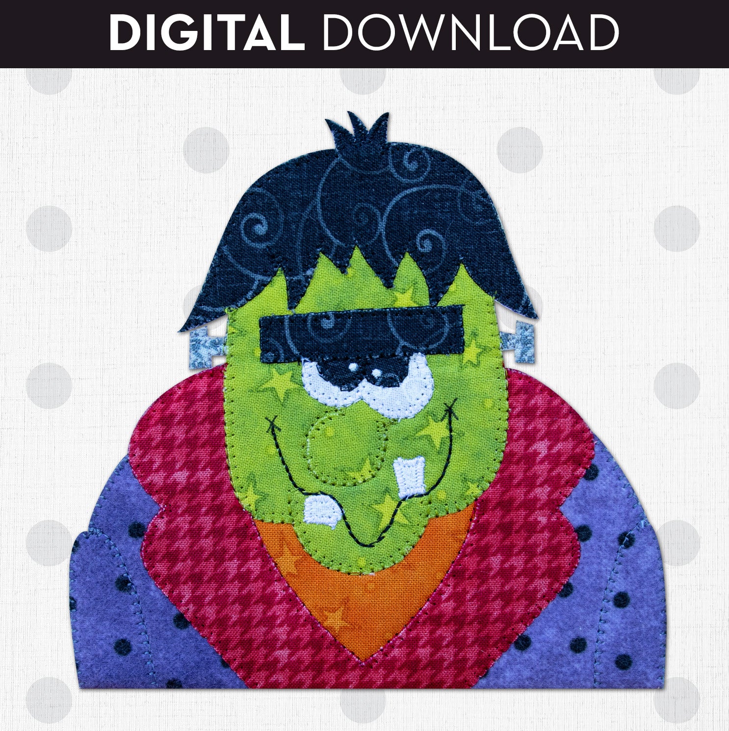 Frankie The Monster Applique