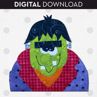 Frankie The Monster Applique