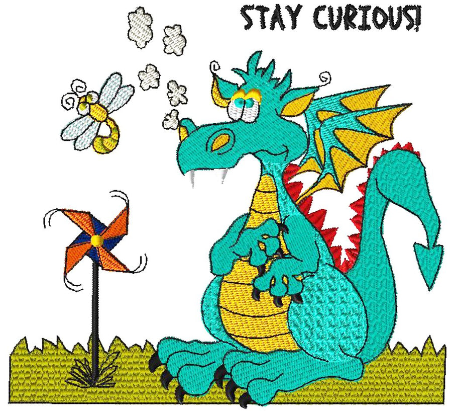 Dragon 10 Curious Dragon Embroidery - Download