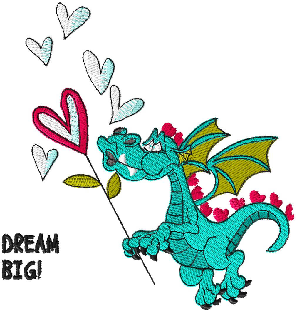 Dragon 13 Bubbles Dragon Embroidery - Download