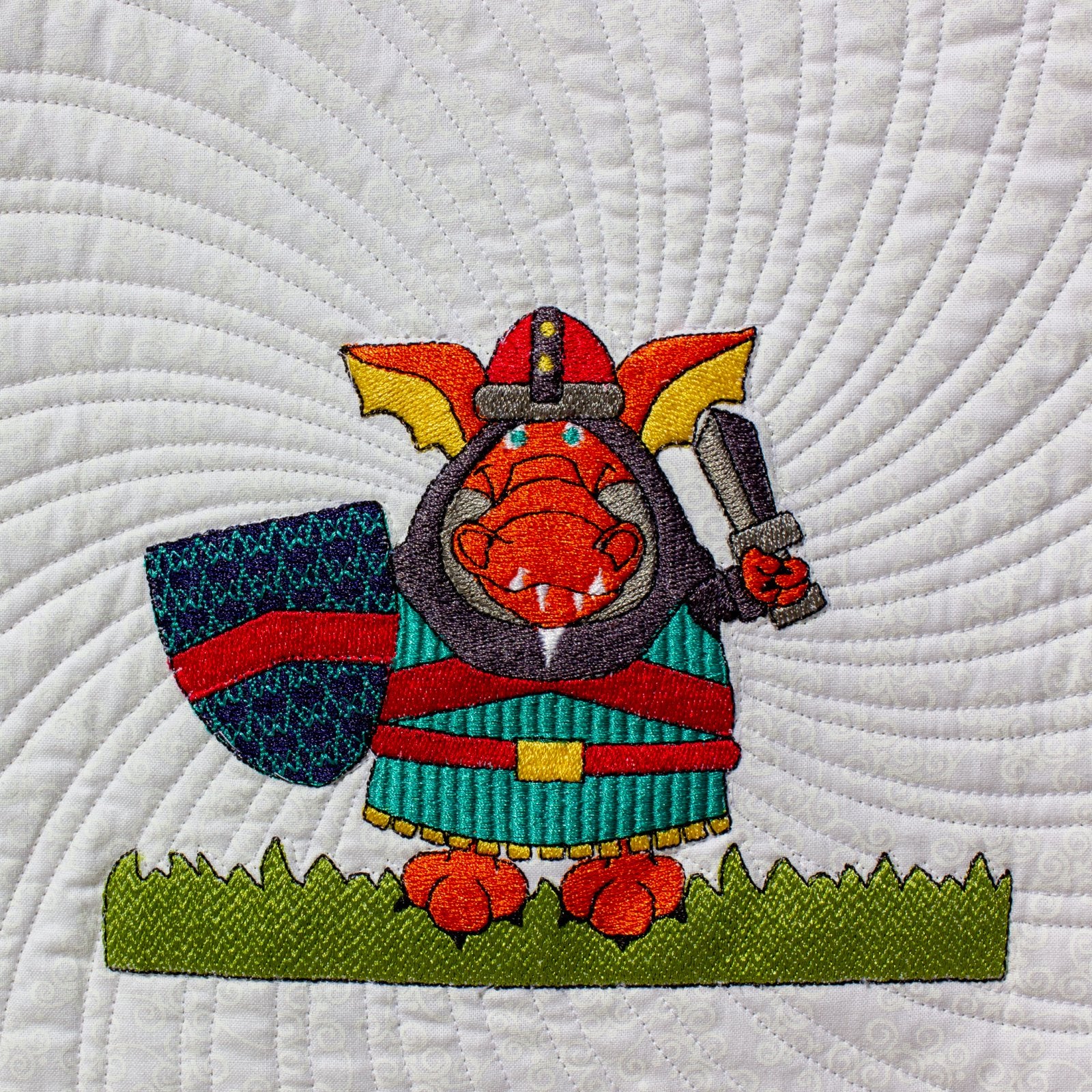 Dragon 2 Knight Dragon Embroidery - Download