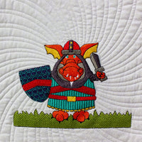 Dragon 2 Knight Dragon Embroidery - Download