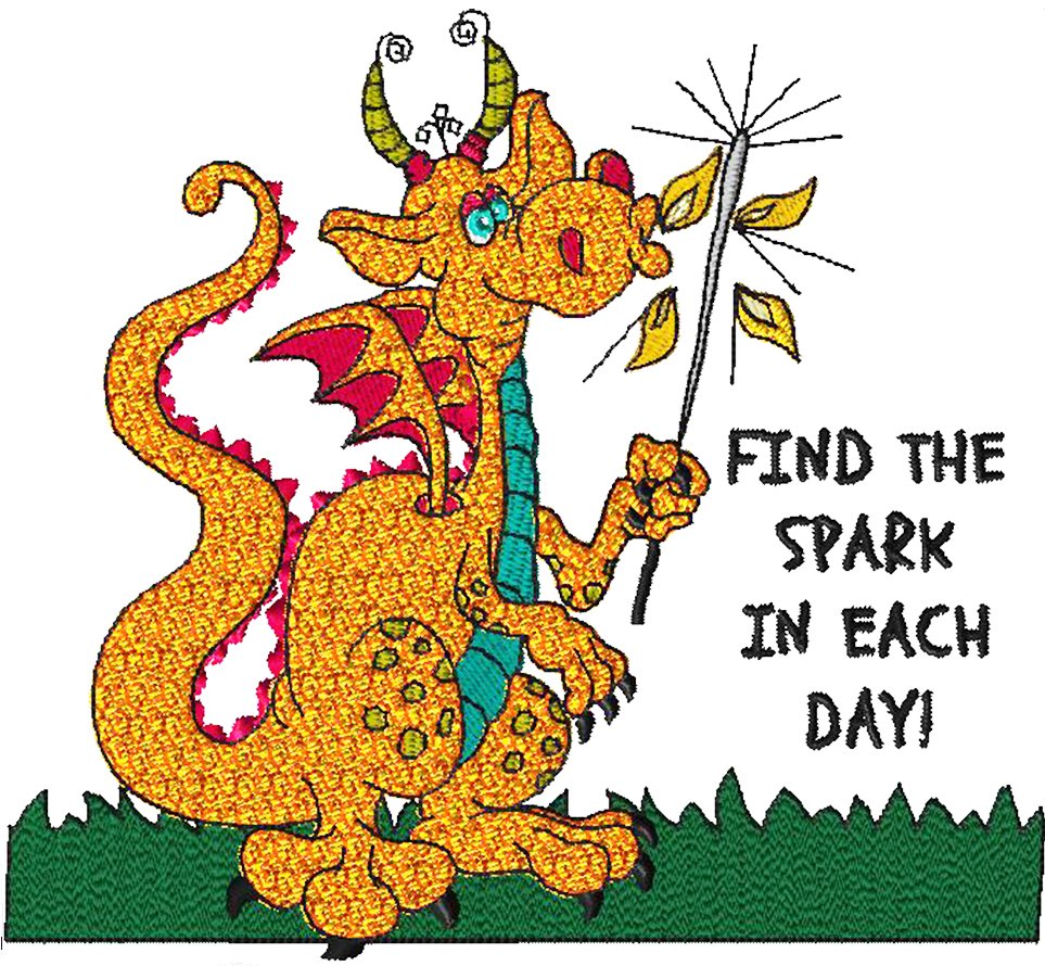 Dragon 3 Spark Dragon Embroidery - Download