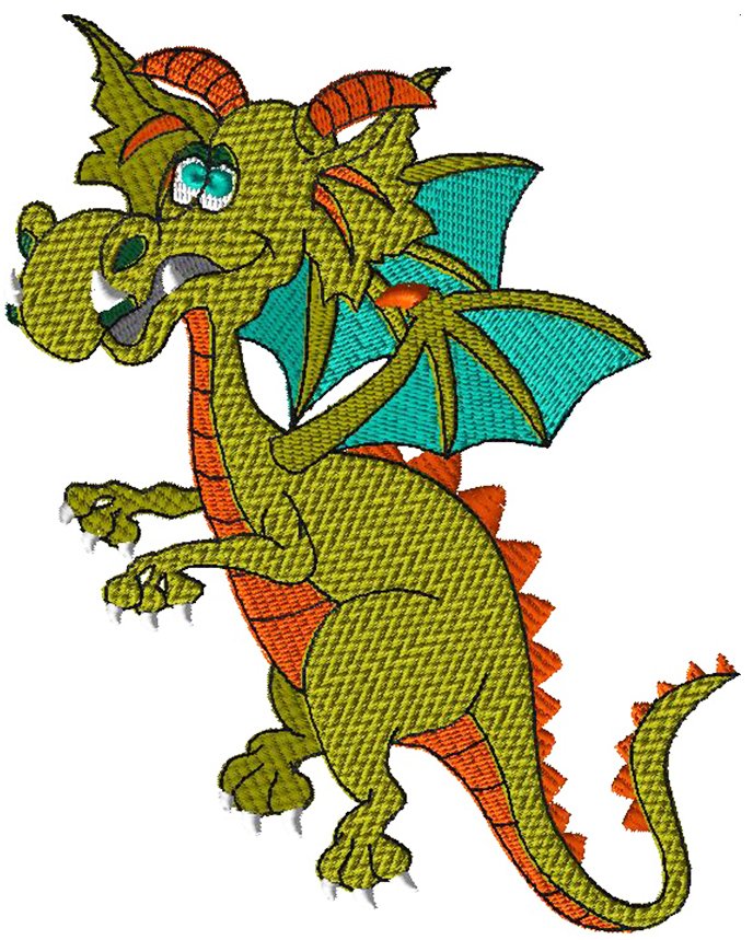 Dragon 5 Flying Dragon Embroidery - Download