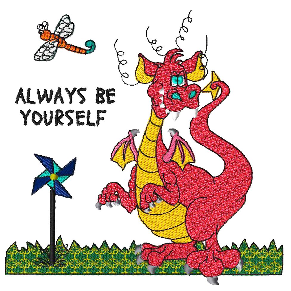 Dragon 6 Dragonfly & Dragon Embroidery - Download
