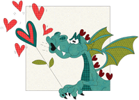 Bubbles Dragon Applique