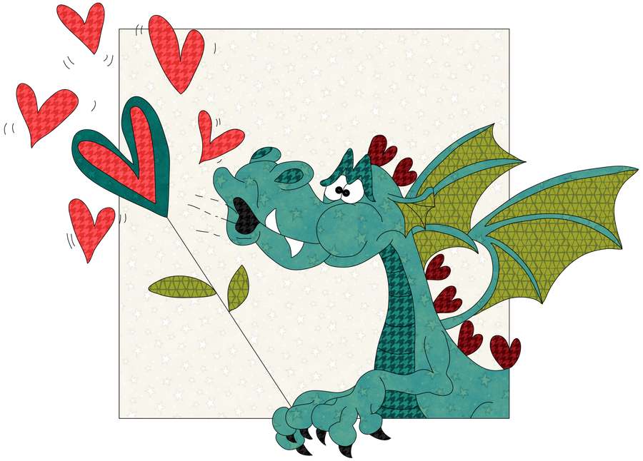 Bubbles Dragon Applique