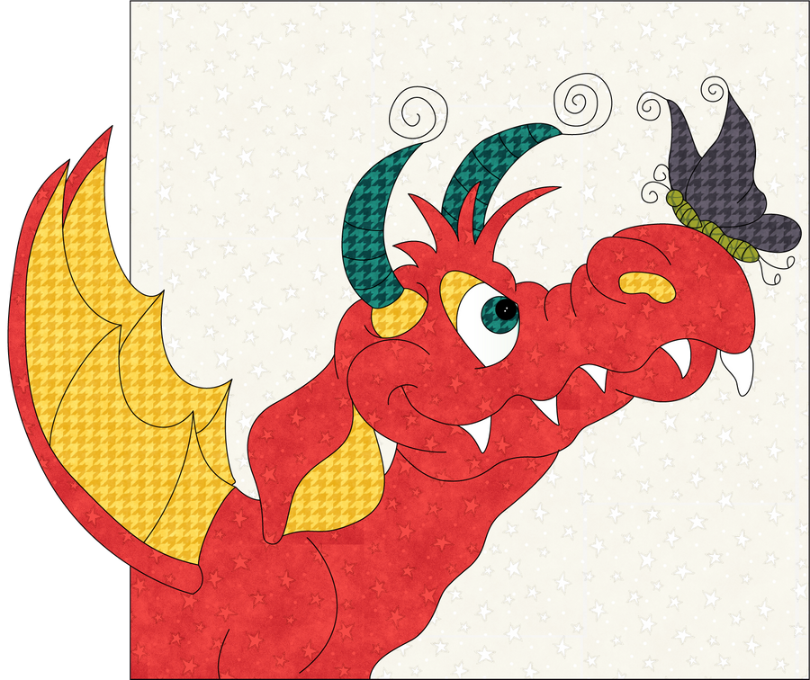 Butterfly Dragon Applique