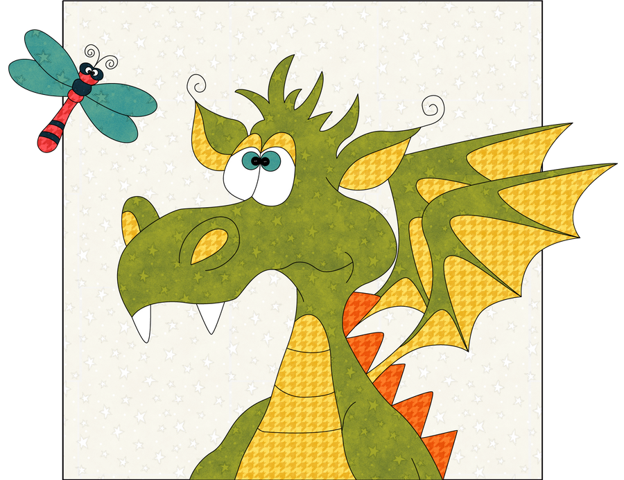 Curious Dragon Applique