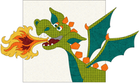 Fire Dragon Applique Applique