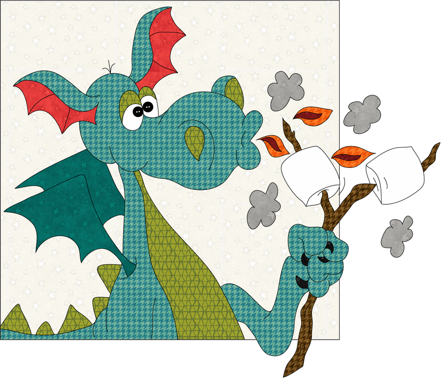 S'mores Dragon Applique