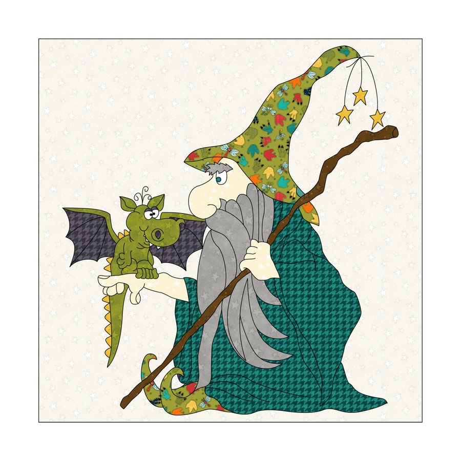 Wizard & Dragon Applique
