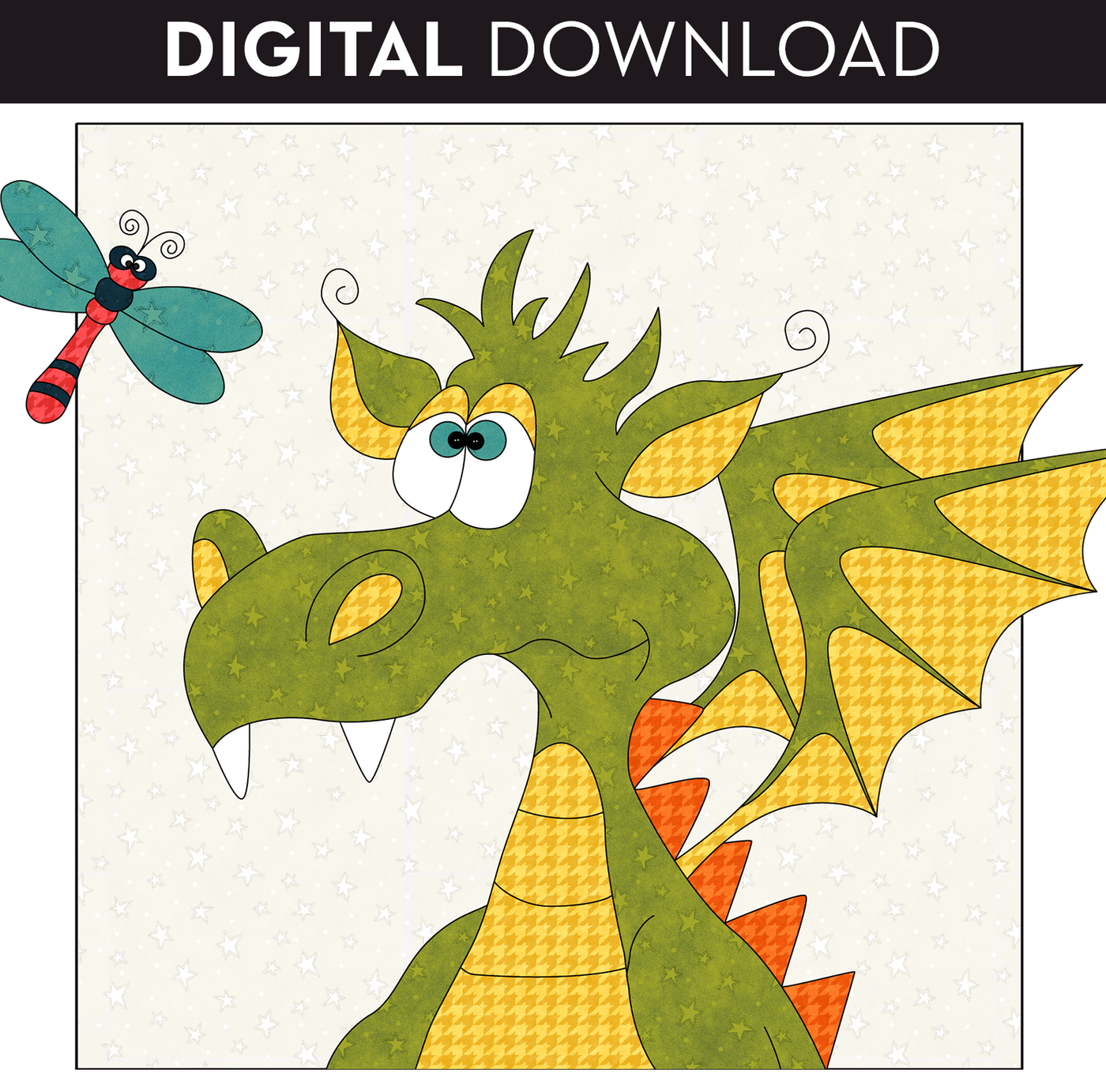 Curious Dragon Applique