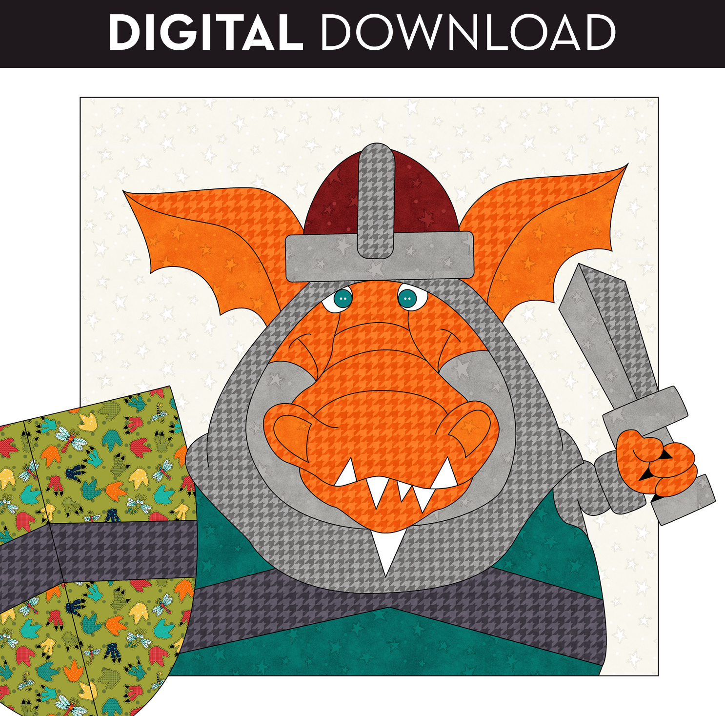 Knight Dragon Applique