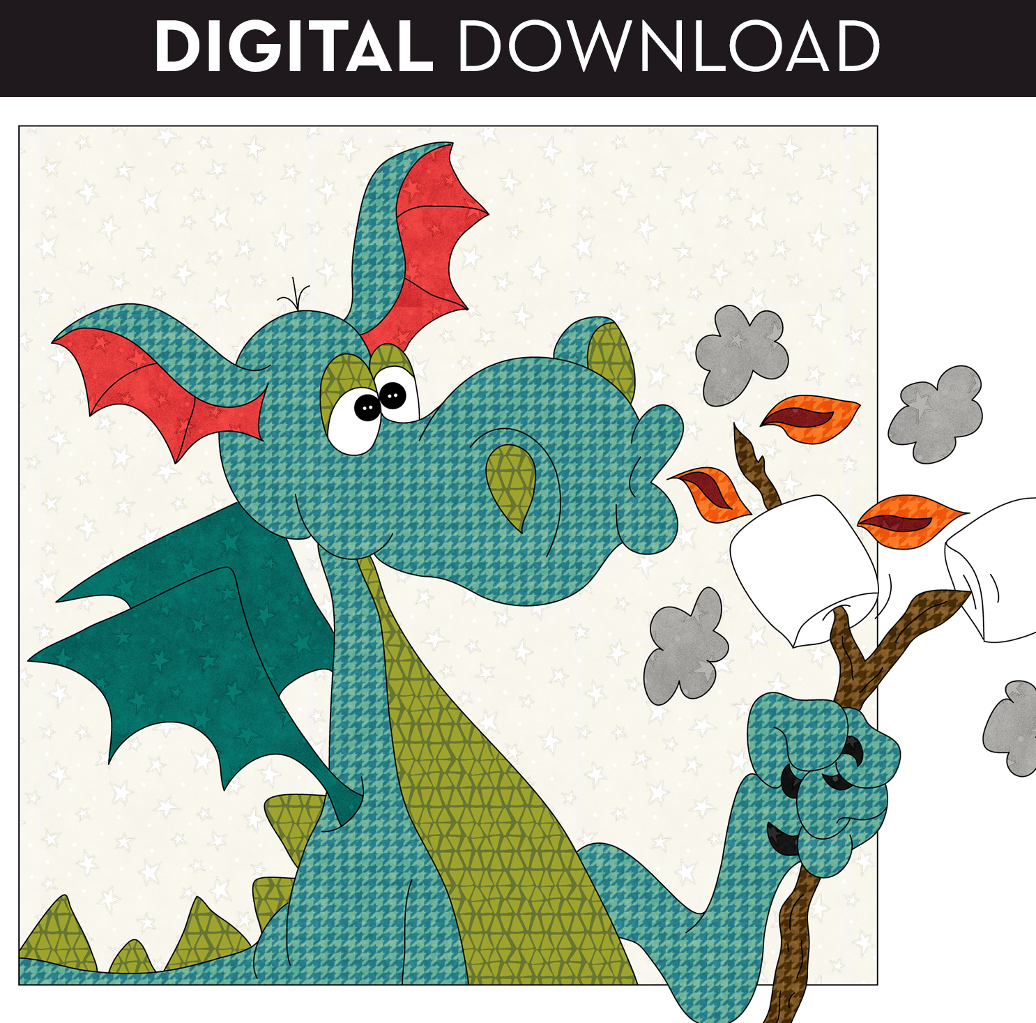 S'mores Dragon Applique
