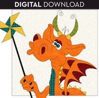 Whirly Gig Dragon Applique