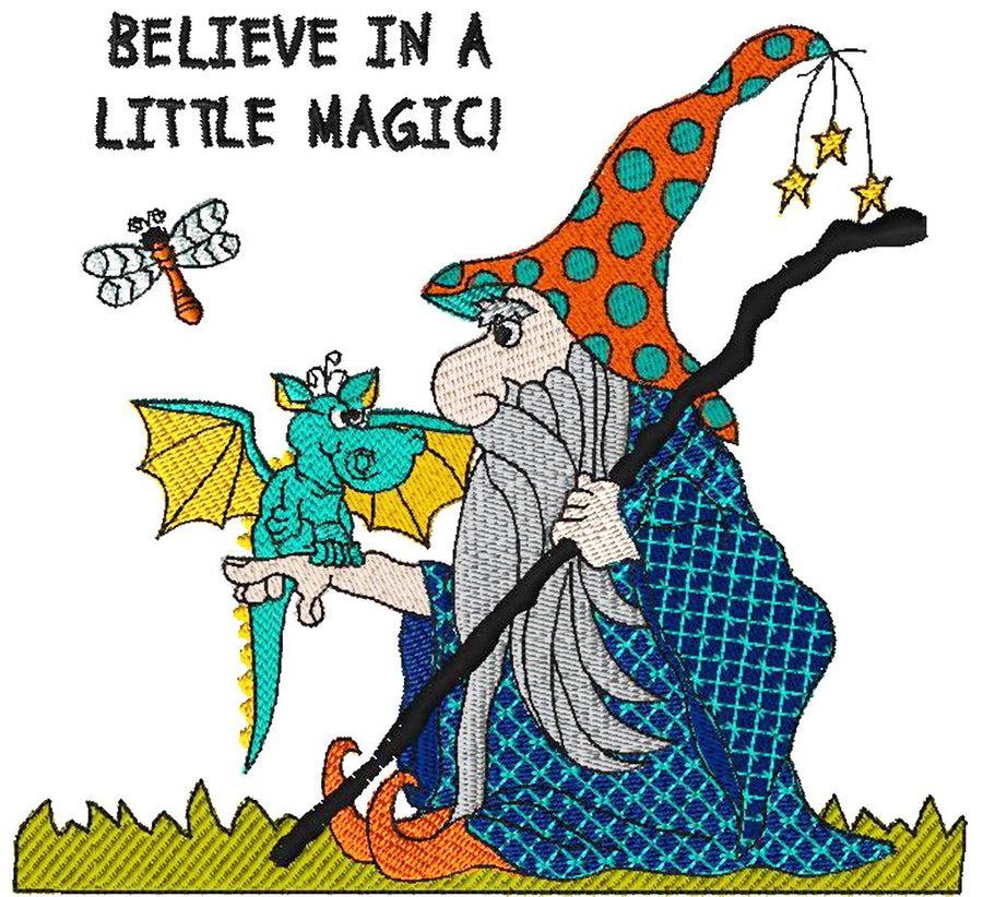 Dragon 14 Dragon & Wizard Embroidery - Download