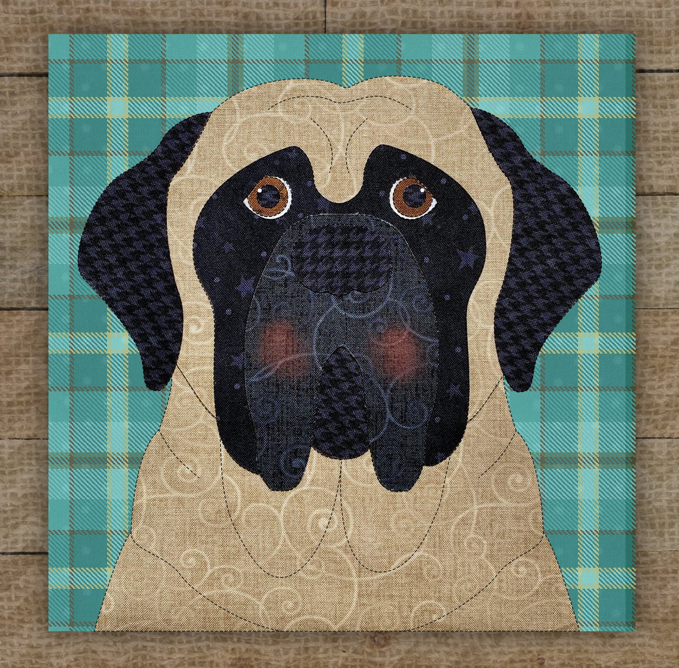 English Mastiff Applique