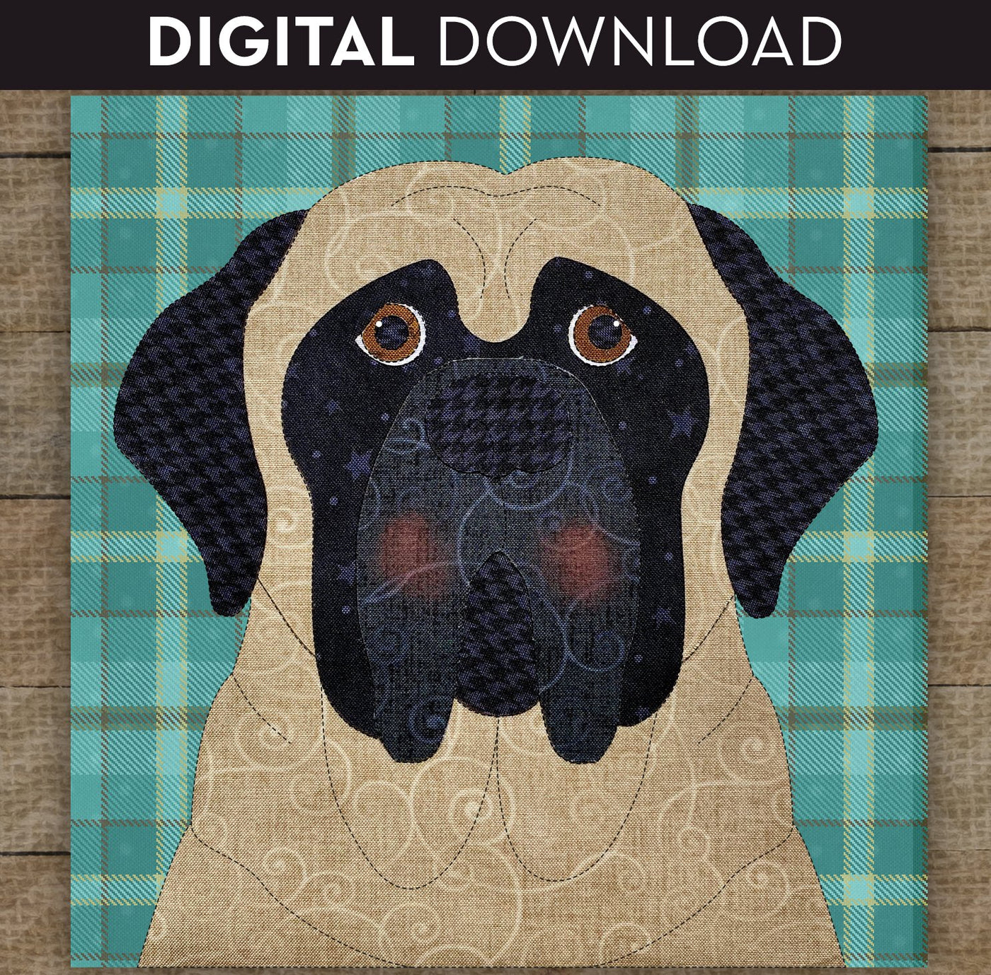 English Mastiff Applique