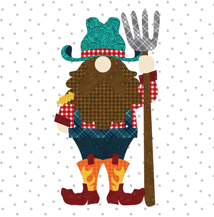 Farmer Gnome Applique
