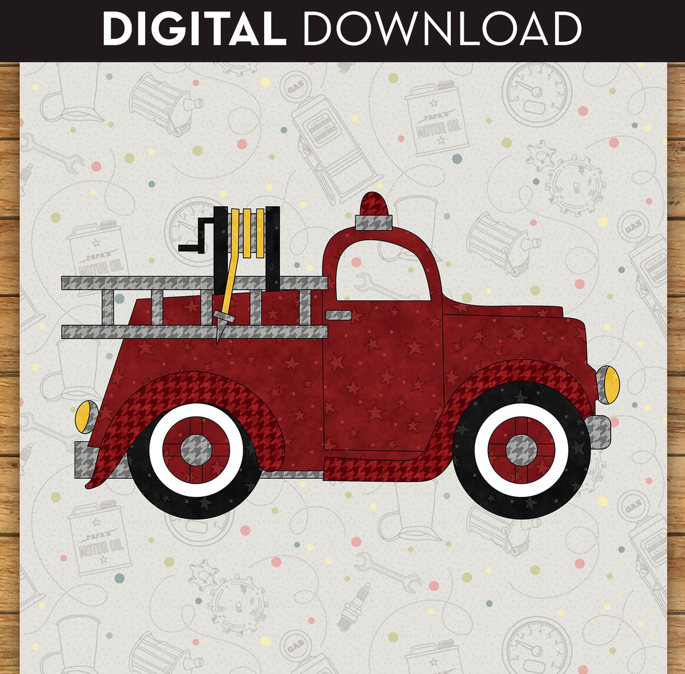 Fire Truck Applique