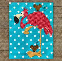 Flamingo & Mice Applique