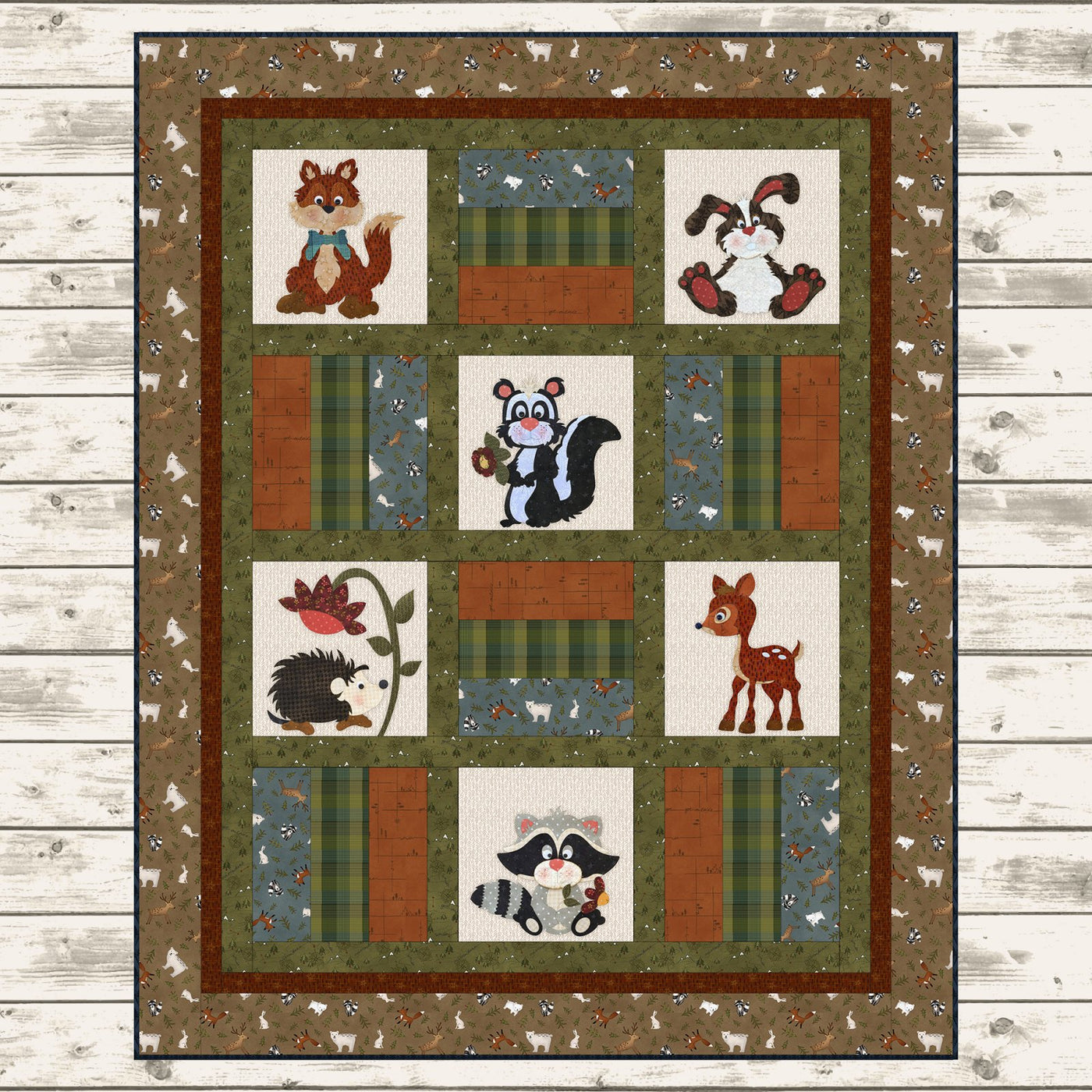 Flannel Woodland Critter Quilt Pattern