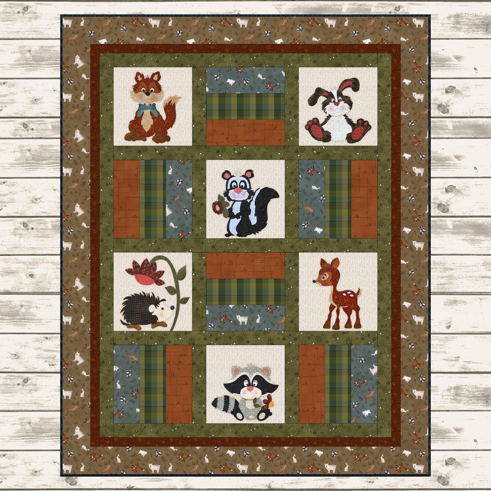 Flannel Woodland Critter Quilt Pattern