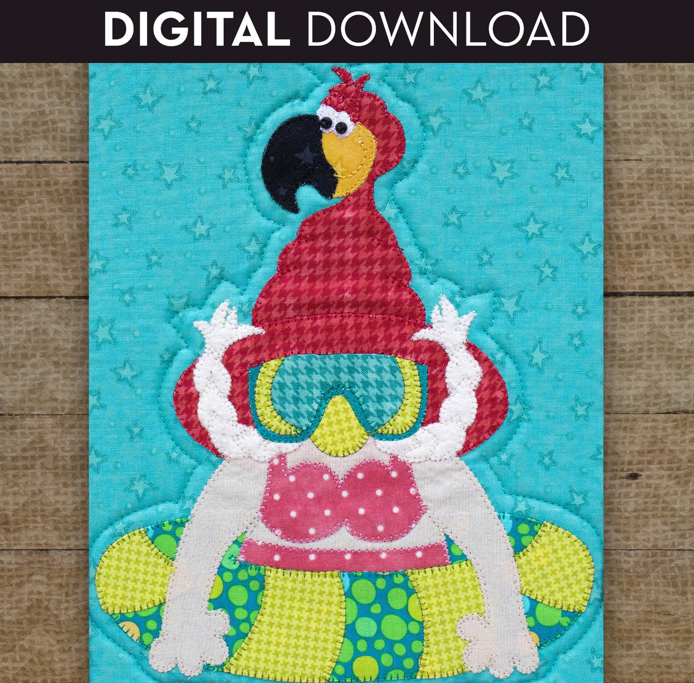 Floaty Flamingo Gnome Applique