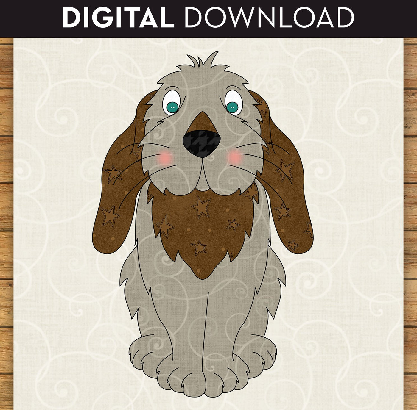 Floppy Eared Rabbit Applique