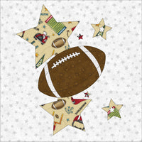 Football & Stars Precut Fused Applique Pack