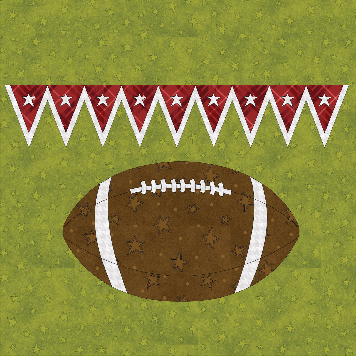 Football & Pennant Precut Fused Applique Pack