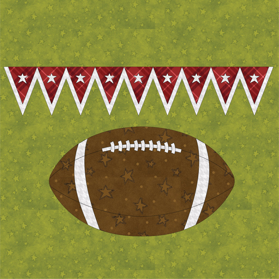 Football & Pennant Precut Fused Applique Pack