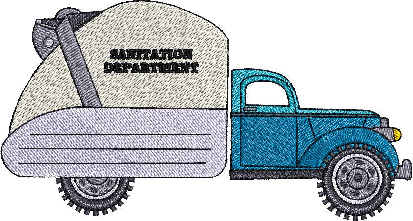 George Garbage Truck Embroidery - Download