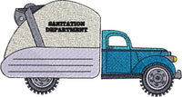 George Garbage Truck Embroidery - Download