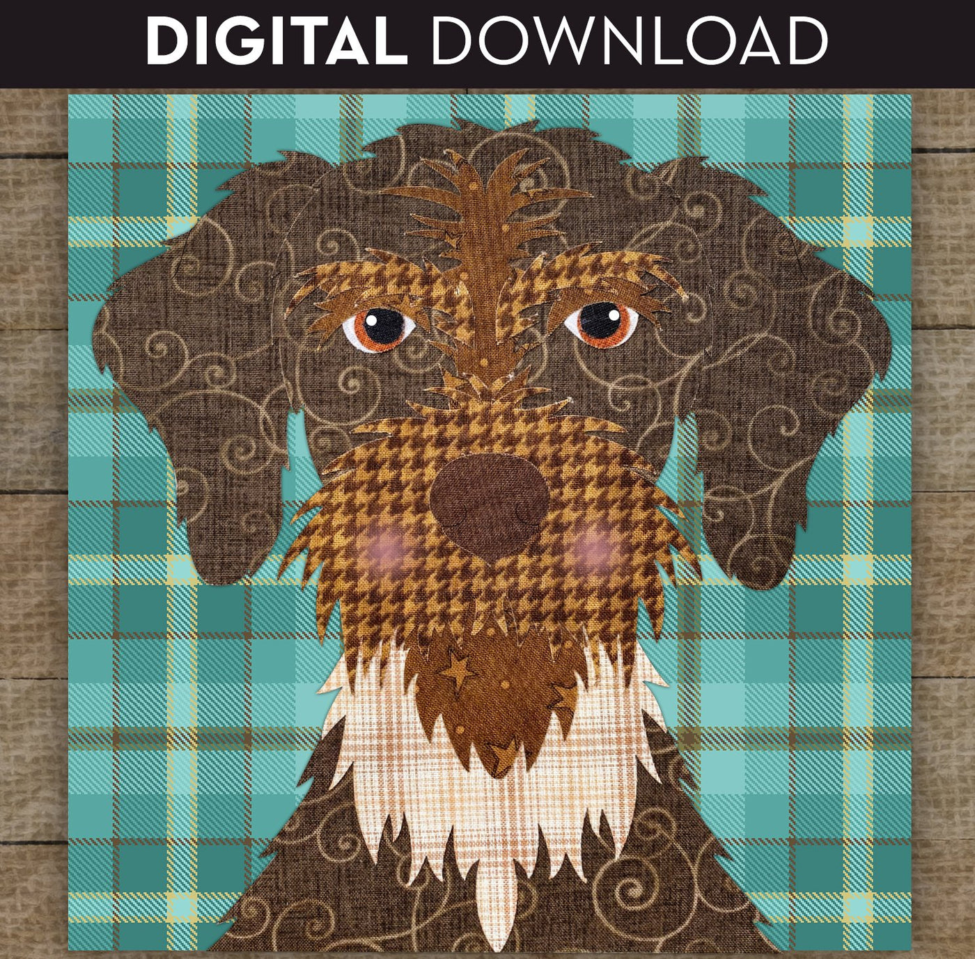 German Wirehaired Pointer Applique