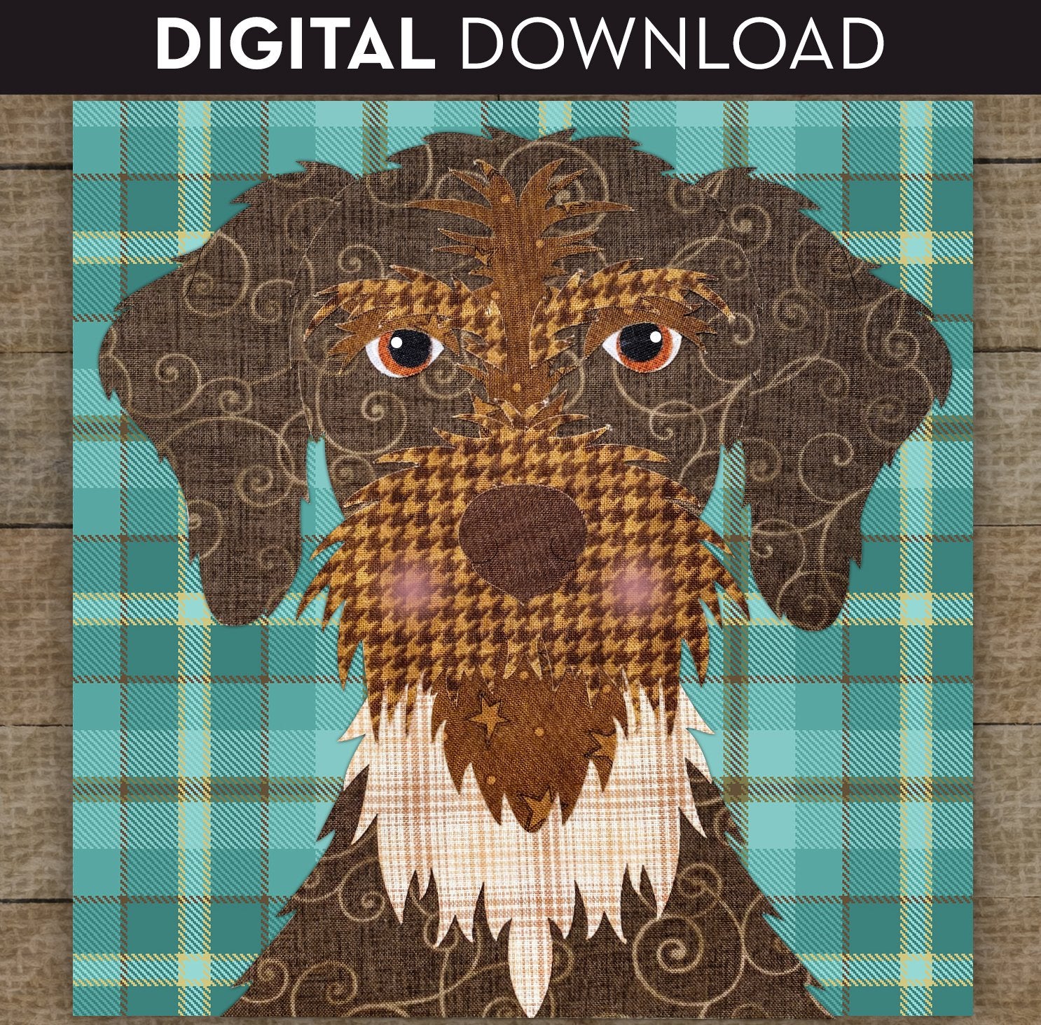German Wirehaired Pointer Applique