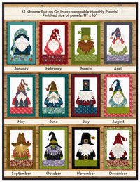 Gnome for the Holidays Applique Calendar Quilt Pattern