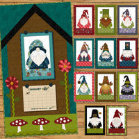 Gnome for the Holidays Applique Calendar Quilt Pattern