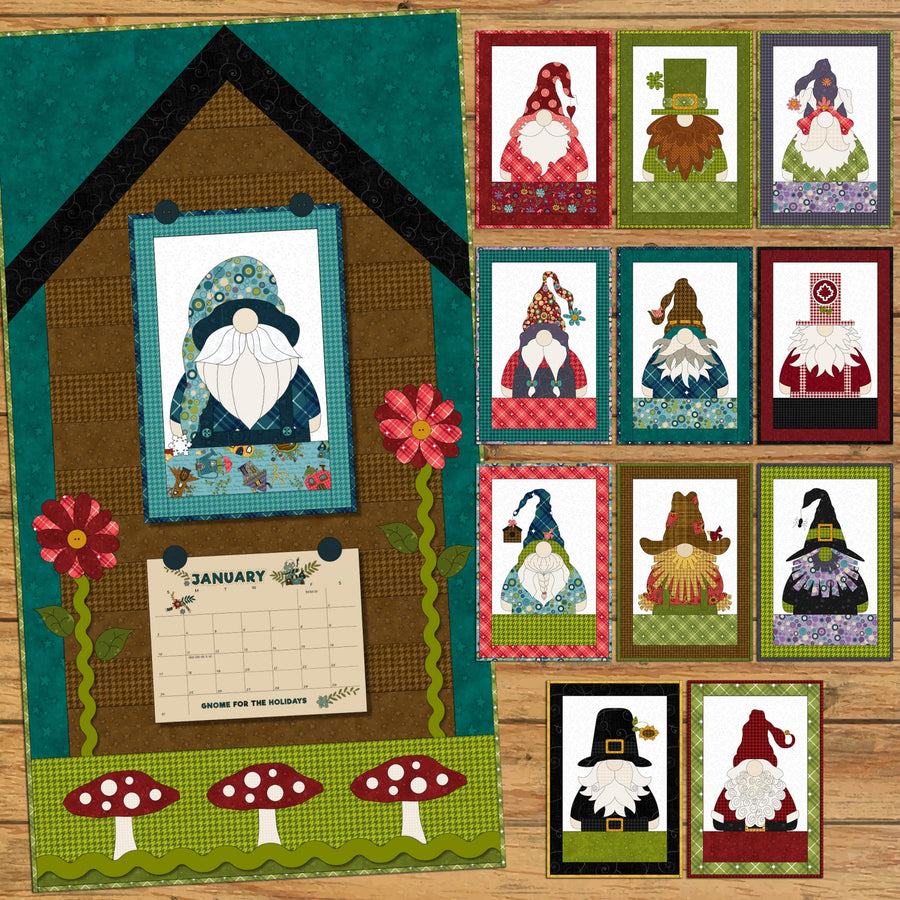 Canada Gnome for the Holidays Calendar Applique Quilt Pattern