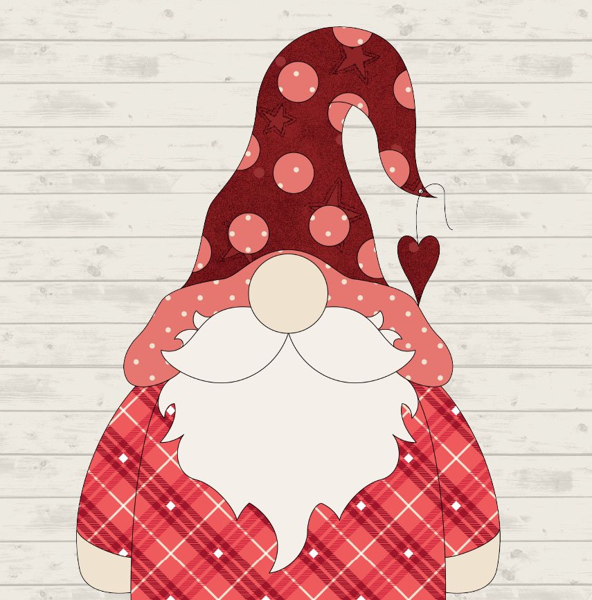 February Gnome Applique