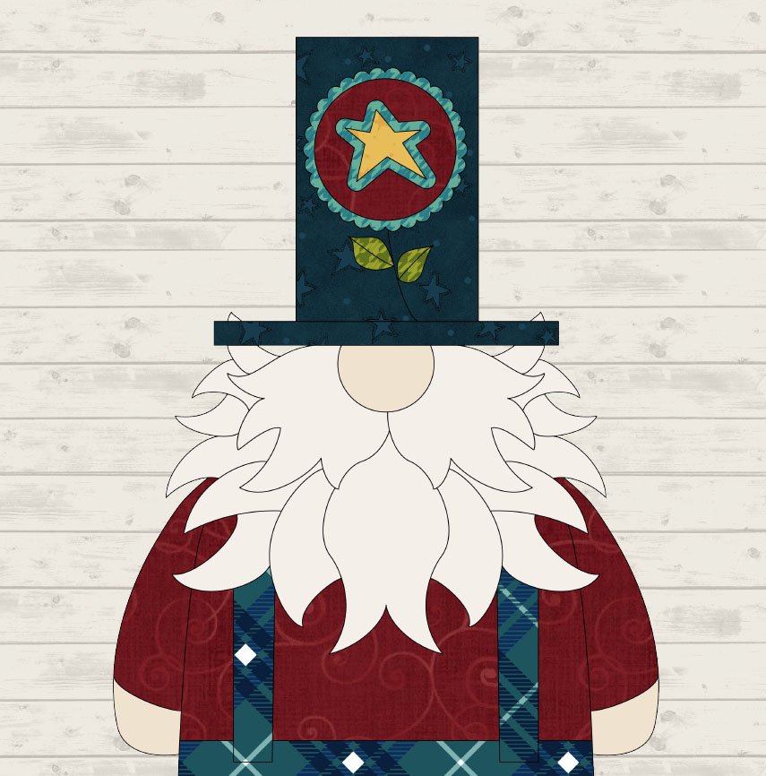 July Gnome Applique