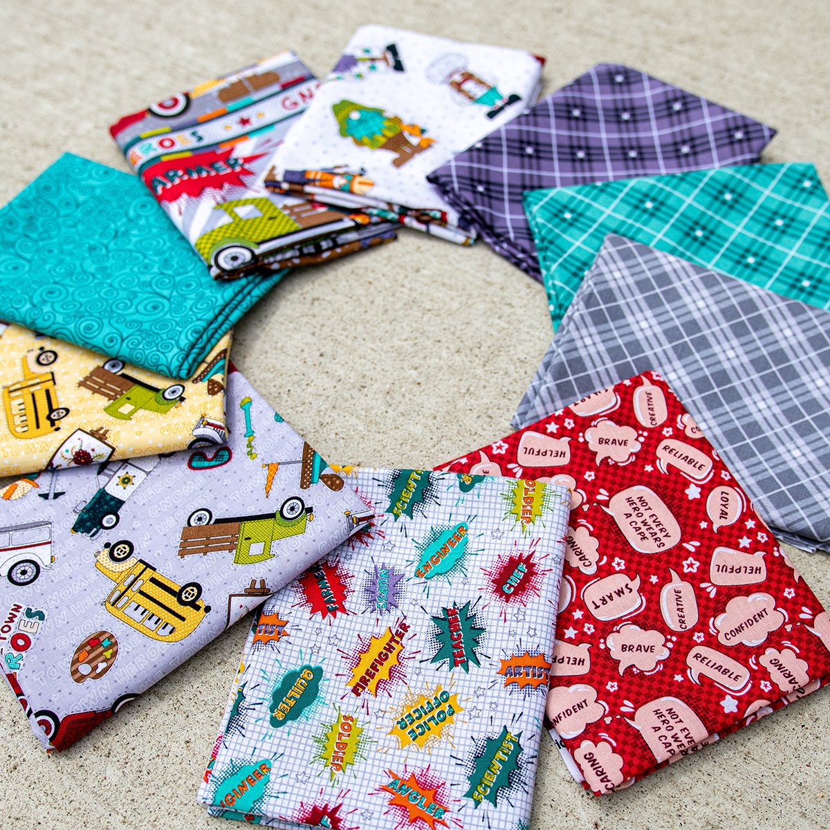 Gnome Town Heroes Fat Quarter Bundle