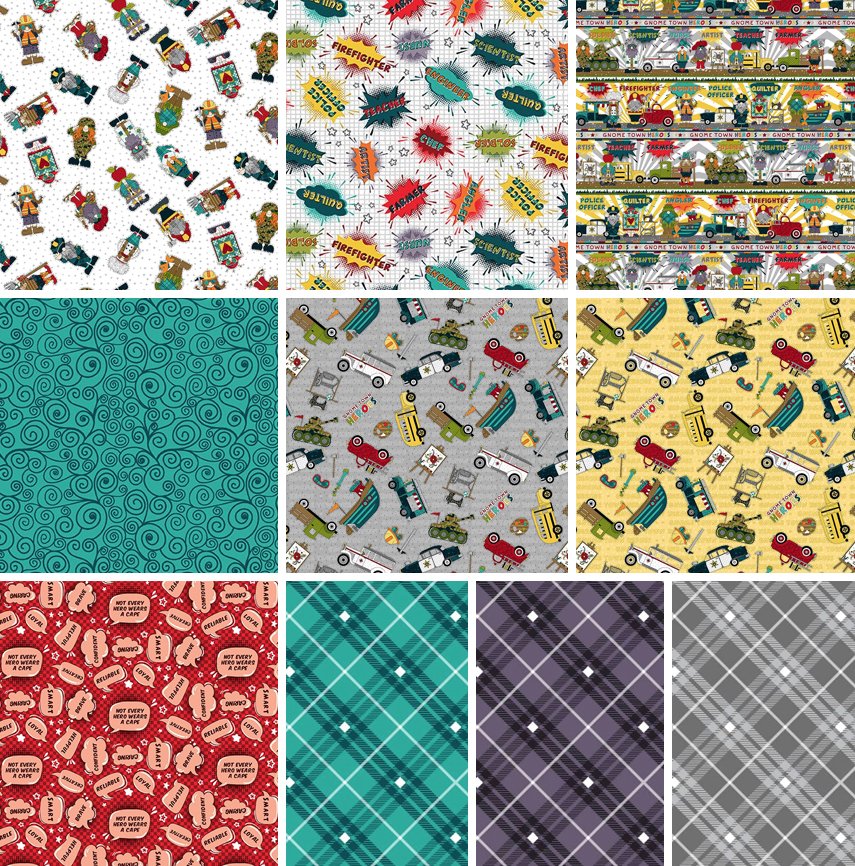 Gnome Town Heroes Fat Quarter Bundle