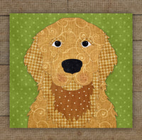 Golden Retriever Cream & Gold Applique